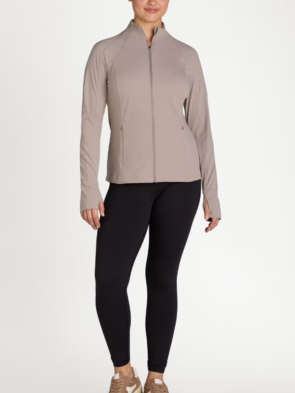 Avia Women's and Women's Plus Soft Sculpt Zip-Up Active Jacket, Size M 8-10
